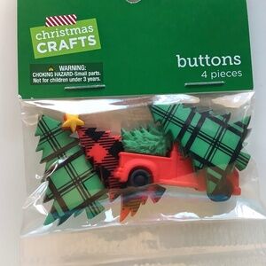 Christmas Buttons for sweater or shirt. 3 packages of 4